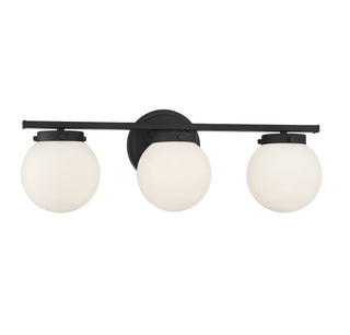 Three Light Bathroom Vanity in Matte Black