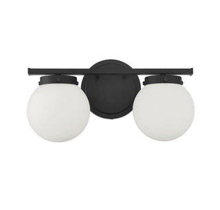Two Light Bathroom Vanity in Matte Black