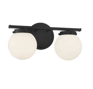 Two Light Bathroom Vanity in Matte Black