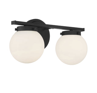 Two Light Bathroom Vanity in Matte Black