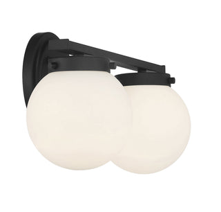 Two Light Bathroom Vanity in Matte Black