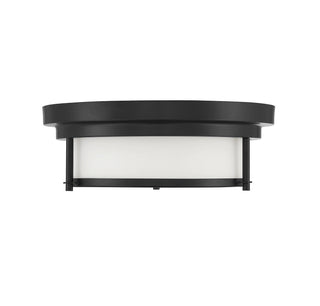 Two Light Flush Mount in Matte Black
