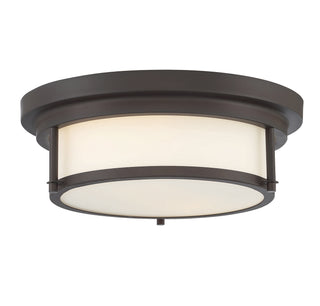 Two Light Flush Mount in Oil Rubbed Bronze