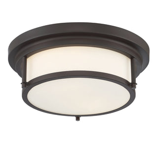 Two Light Flush Mount in Oil Rubbed Bronze