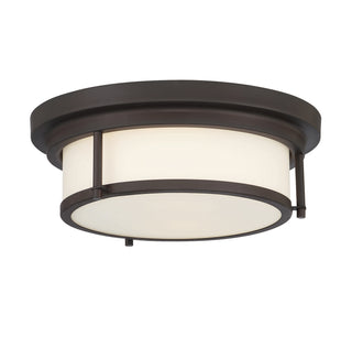 Two Light Flush Mount in Oil Rubbed Bronze