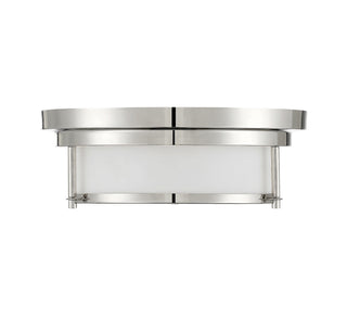 Two Light Flush Mount in Polished Nickel