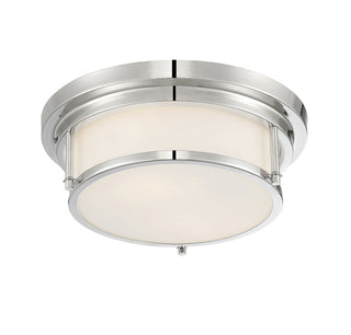 Two Light Flush Mount in Polished Nickel