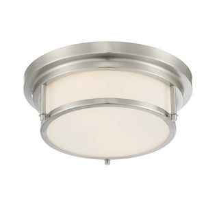 Two Light Flush Mount in Brushed Nickel