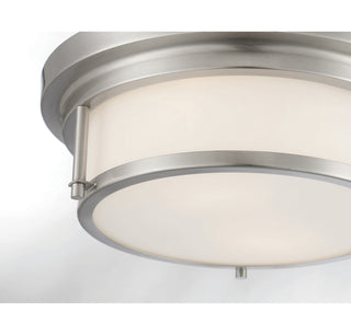 Two Light Flush Mount in Brushed Nickel