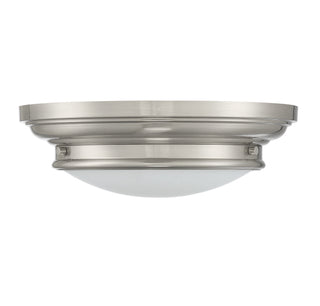 Two Light Flush Mount in Brushed Nickel