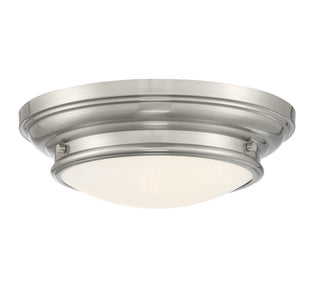 Two Light Flush Mount in Brushed Nickel