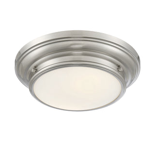 Two Light Flush Mount in Brushed Nickel