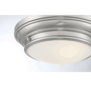 Two Light Flush Mount in Brushed Nickel