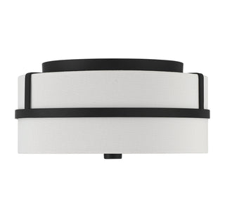 Two Light Flush Mount in Matte Black