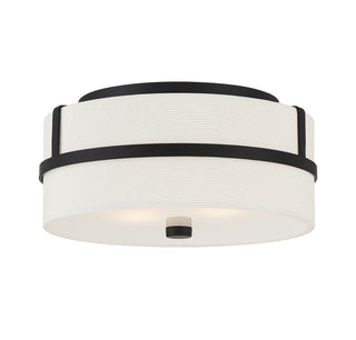 Two Light Flush Mount in Matte Black