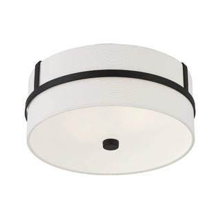 Two Light Flush Mount in Matte Black