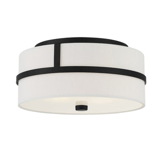 Two Light Flush Mount in Matte Black