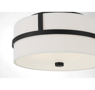 Two Light Flush Mount in Matte Black