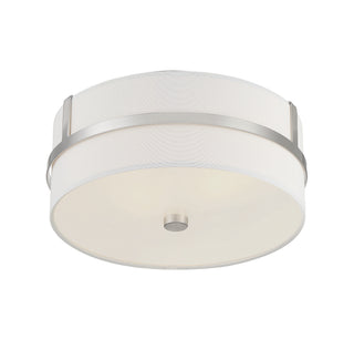 Two Light Flush Mount in Brushed Nickel