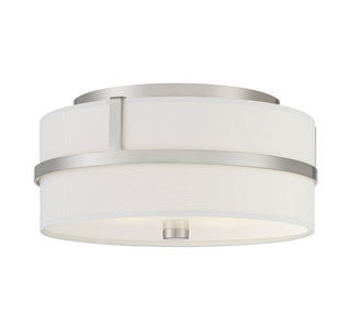 Two Light Flush Mount in Brushed Nickel