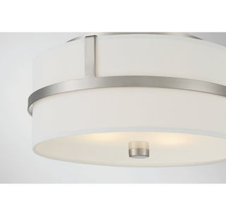 Two Light Flush Mount in Brushed Nickel