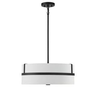 Four Light Pendant in Matte Black