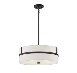 Four Light Pendant in Matte Black
