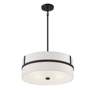 Four Light Pendant in Matte Black