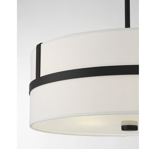 Four Light Pendant in Matte Black