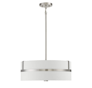 Four Light Pendant in Brushed Nickel