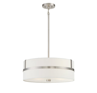 Four Light Pendant in Brushed Nickel