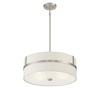 Four Light Pendant in Brushed Nickel