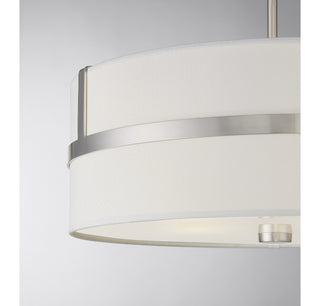 Four Light Pendant in Brushed Nickel