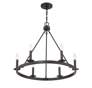 Six Light Chandelier in Oil Rubbed Bronze