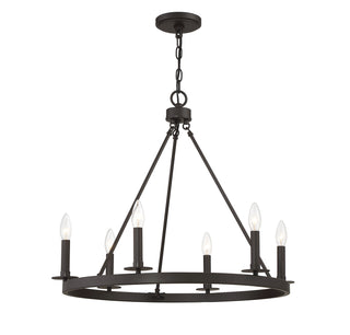 Six Light Chandelier in Oil Rubbed Bronze