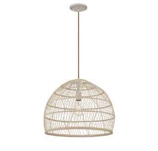 One Light Pendant in Natural Rattan with a Matching Socket