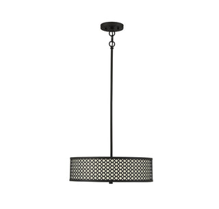 Three Light Pendant in Matte Black