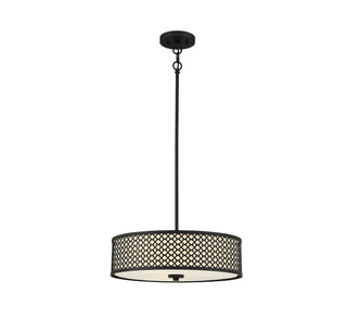 Three Light Pendant in Matte Black