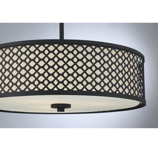 Three Light Pendant in Matte Black