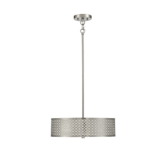 Three Light Pendant in Brushed Nickel