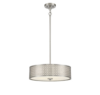Three Light Pendant in Brushed Nickel