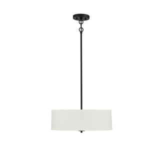 Three Light Pendant in Matte Black