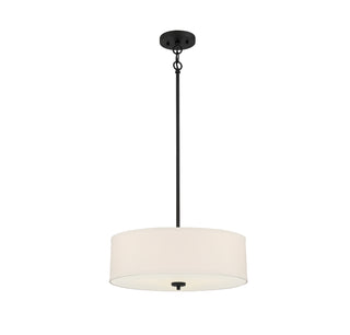 Three Light Pendant in Matte Black