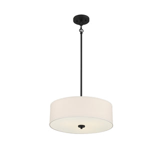 Three Light Pendant in Matte Black