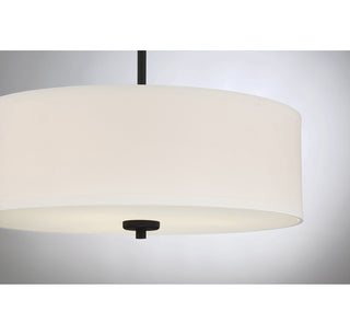 Three Light Pendant in Matte Black