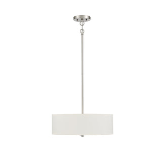 Three Light Pendant in Brushed Nickel