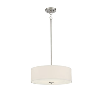 Three Light Pendant in Brushed Nickel