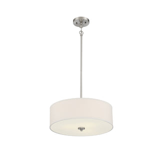 Three Light Pendant in Brushed Nickel
