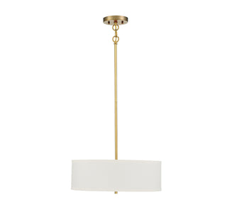 Three Light Pendant in Warm Brass