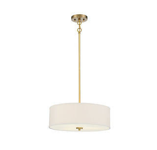Three Light Pendant in Warm Brass
